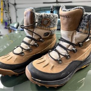 Merrell Tan and Black Hiking/Winter Boots